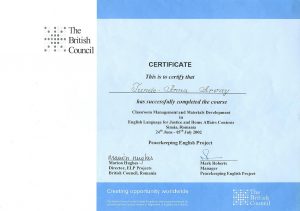 Diplomă British Council