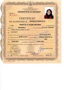 Certificat didactic grad II — Fekete KLM